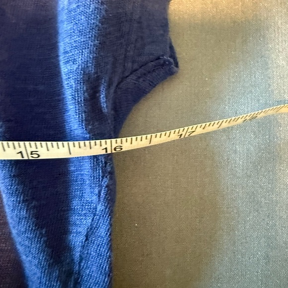 Lilly Pulitzer Blue Relaxed Notched Collar Cuffed Sleeve Tee - Picture 4 of 6